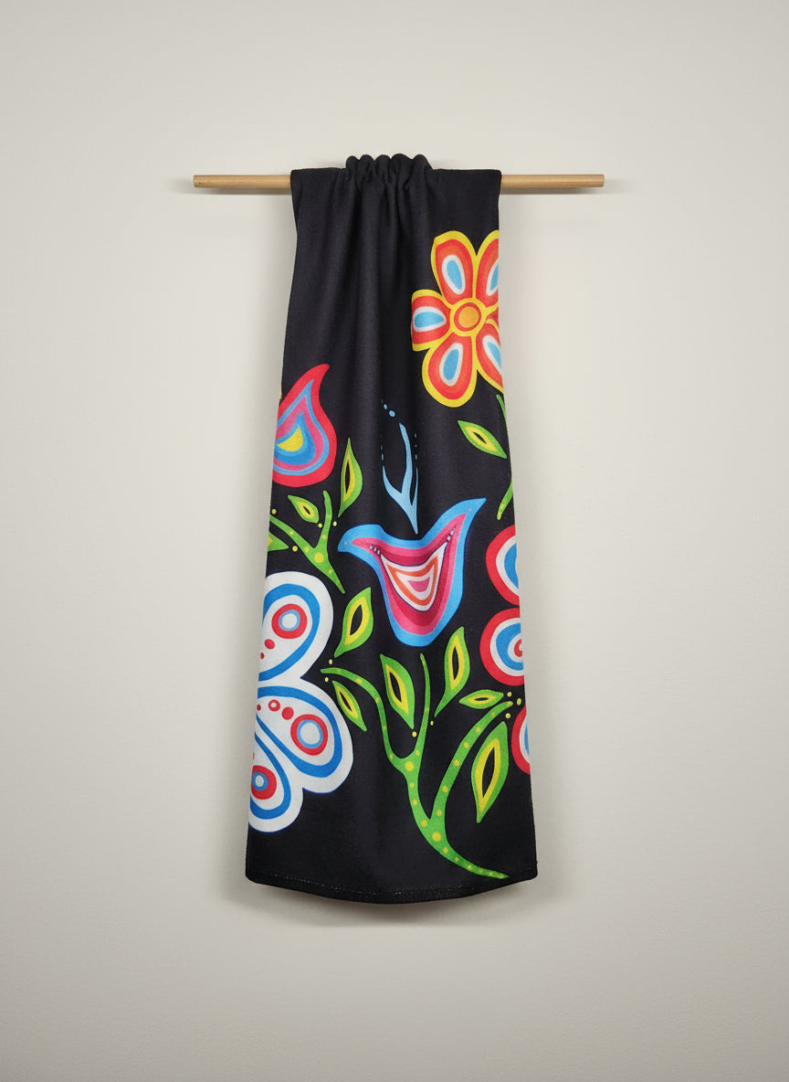 Happy Flower Tea Towel