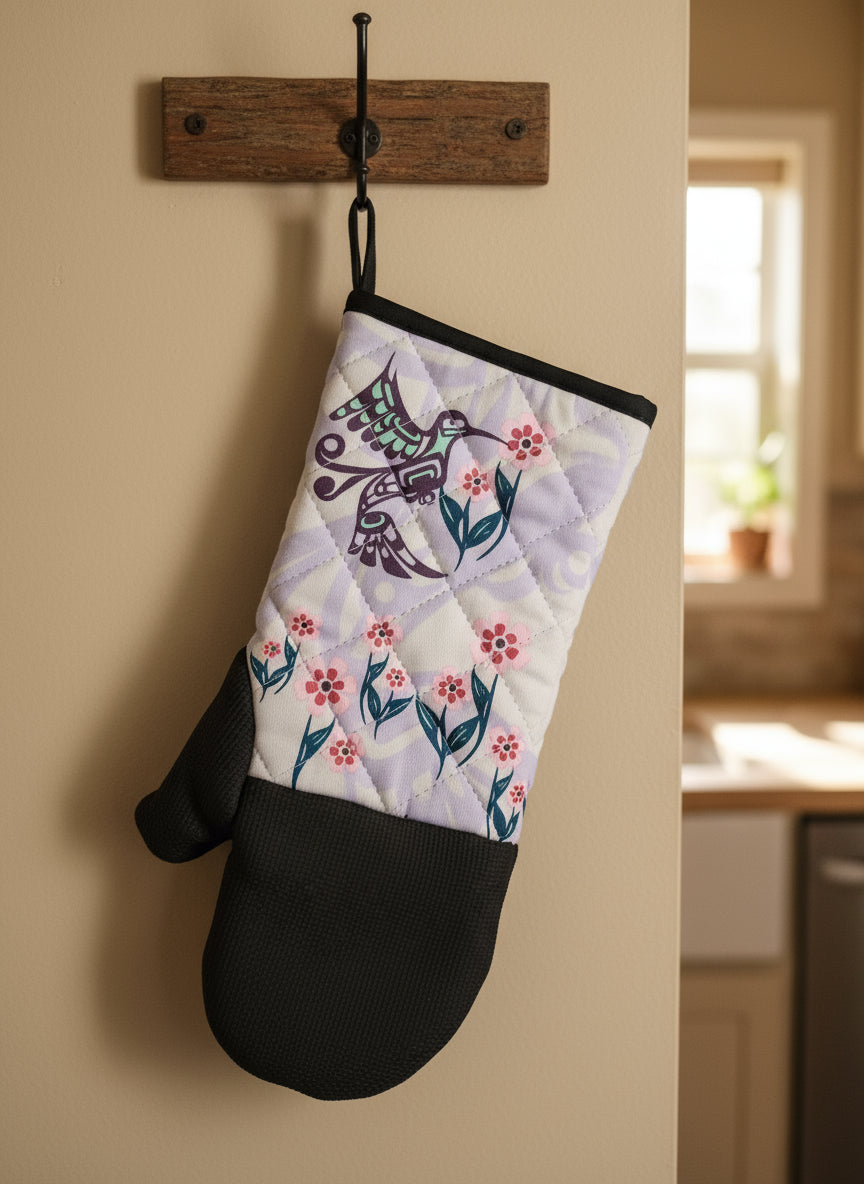 Hummingbird Neoprene Oven Mitt