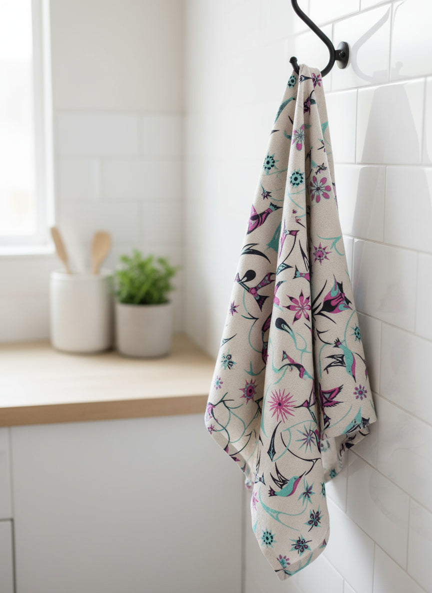 Hummingbirds Tea Towel